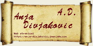 Anja Divjaković vizit kartica
